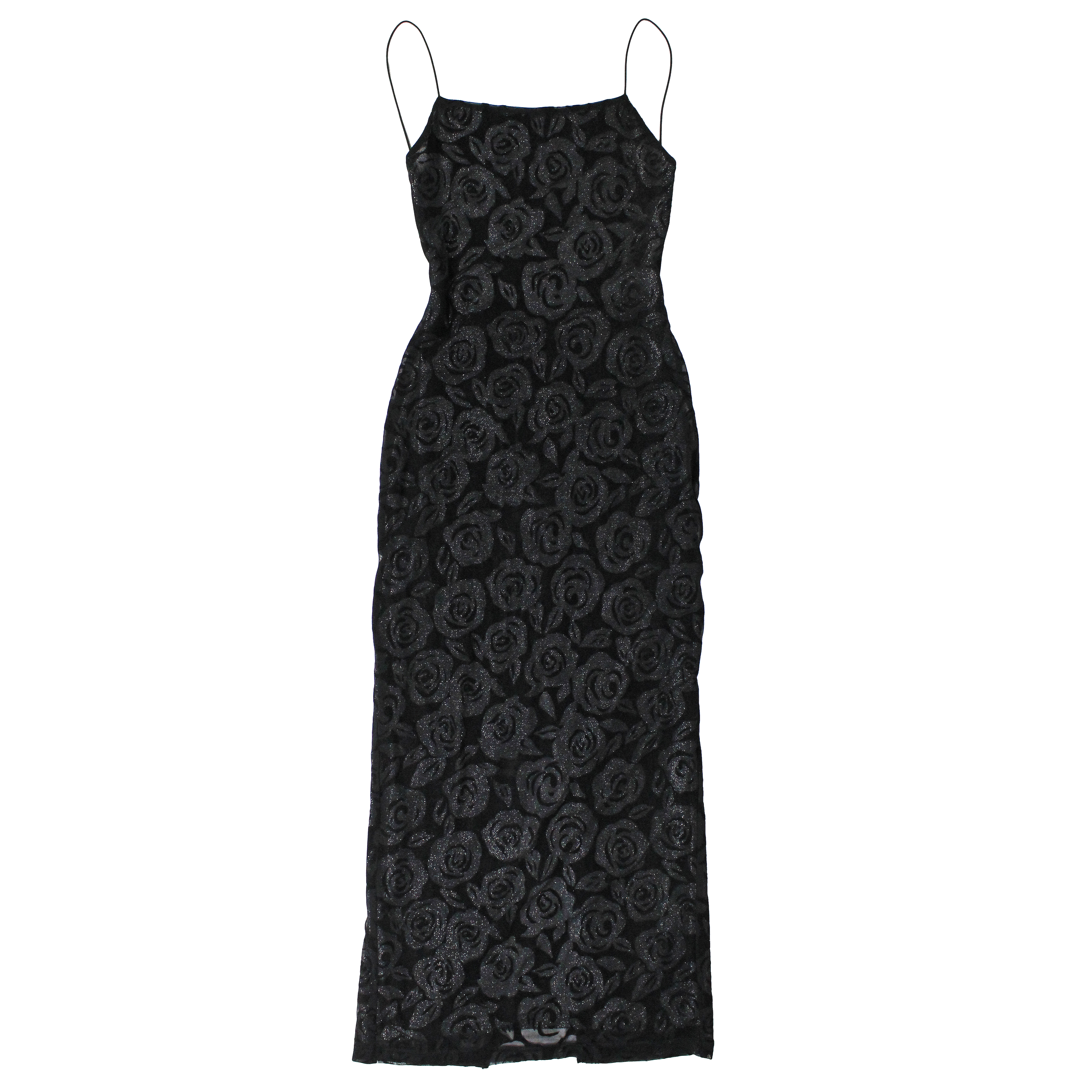 90s Black/Silver Gown (S)