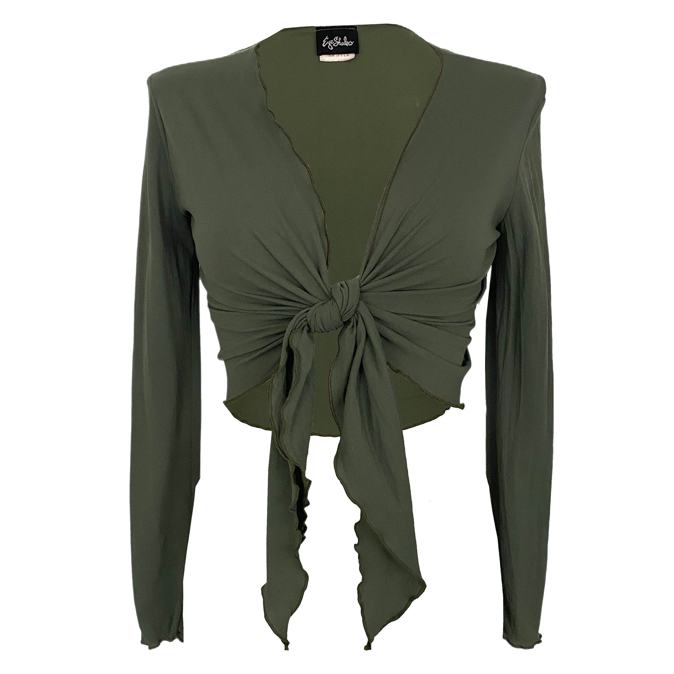 Y2K Tie Front Mesh Top (M)