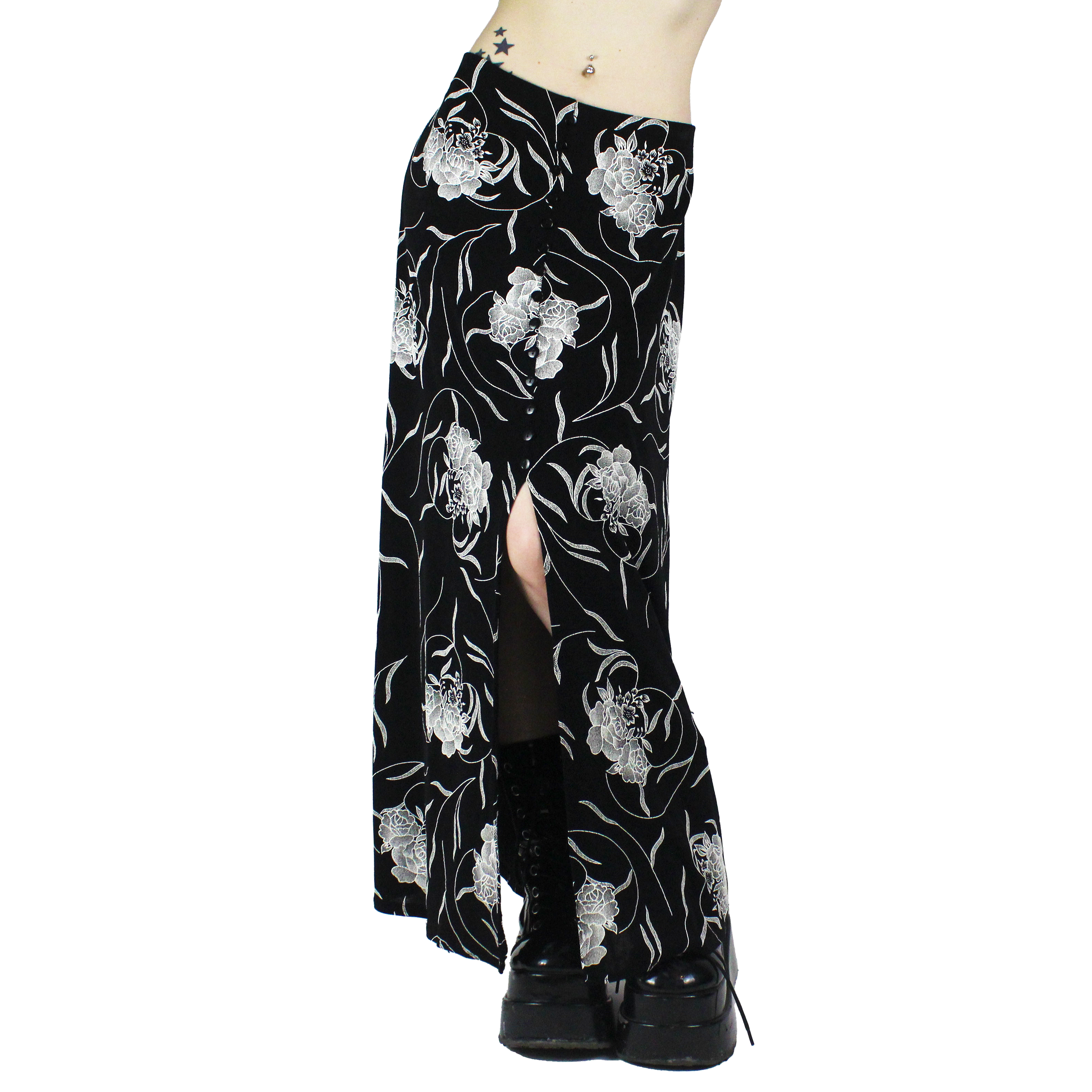 90s Slinky Maxi Skirt (M)