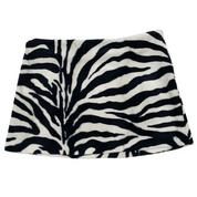 Y2K Zebra Faux Fur Mini Skirt (XS)