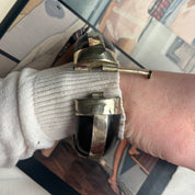 70s Handmade Bone & Stone Bangle