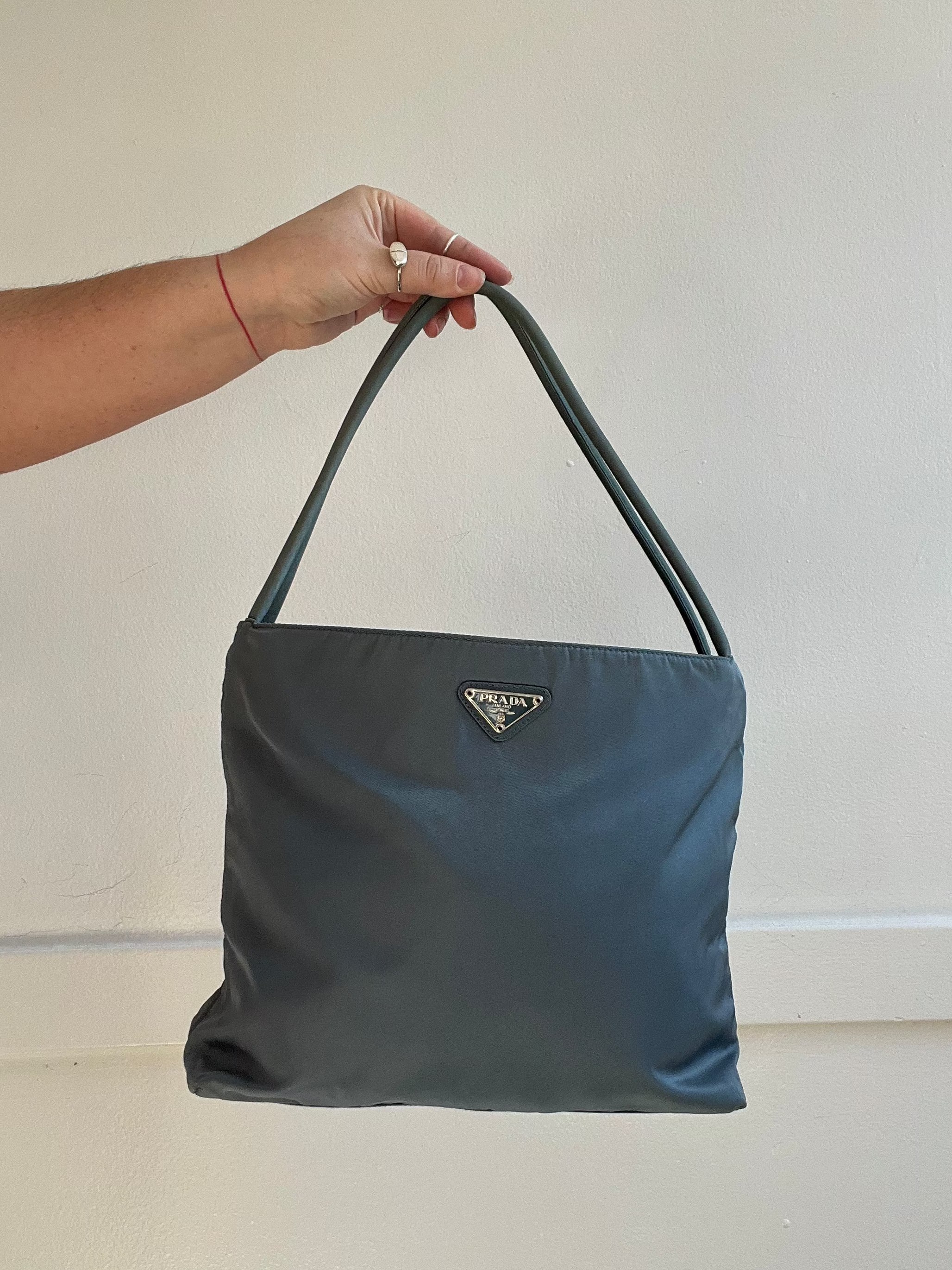 Vintage 1990s Blue Prada Shoulder Bag