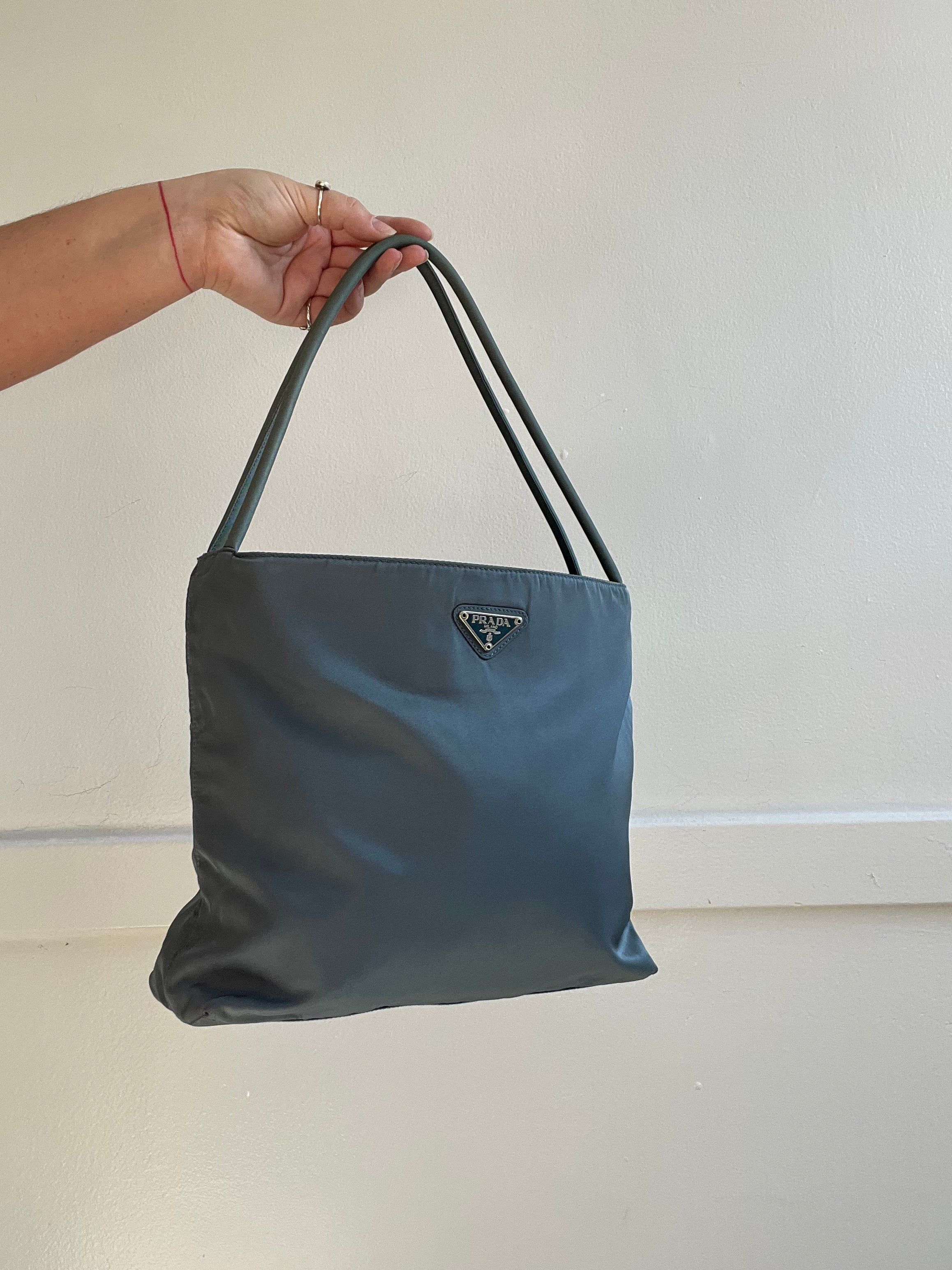 Vintage 1990s Blue Prada Shoulder Bag