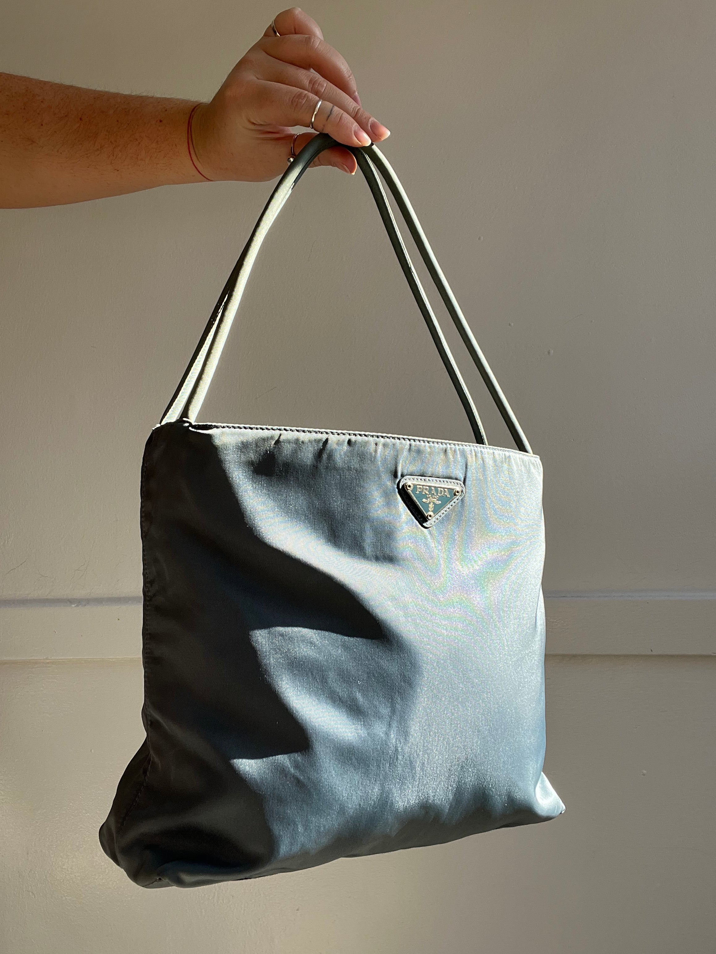 Vintage 1990s Blue Prada Shoulder Bag