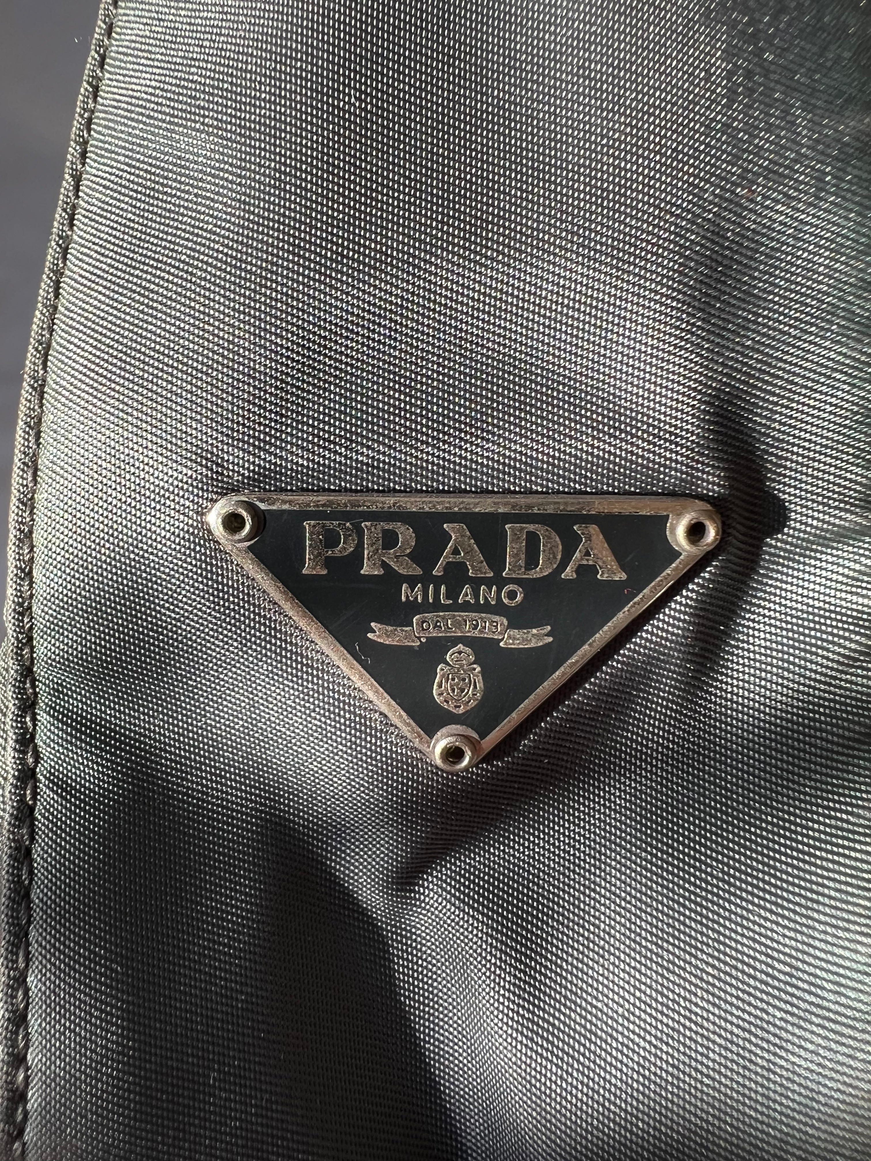 Vintage 1990s Nylon Asymmetrical Prada Shoulder Bag