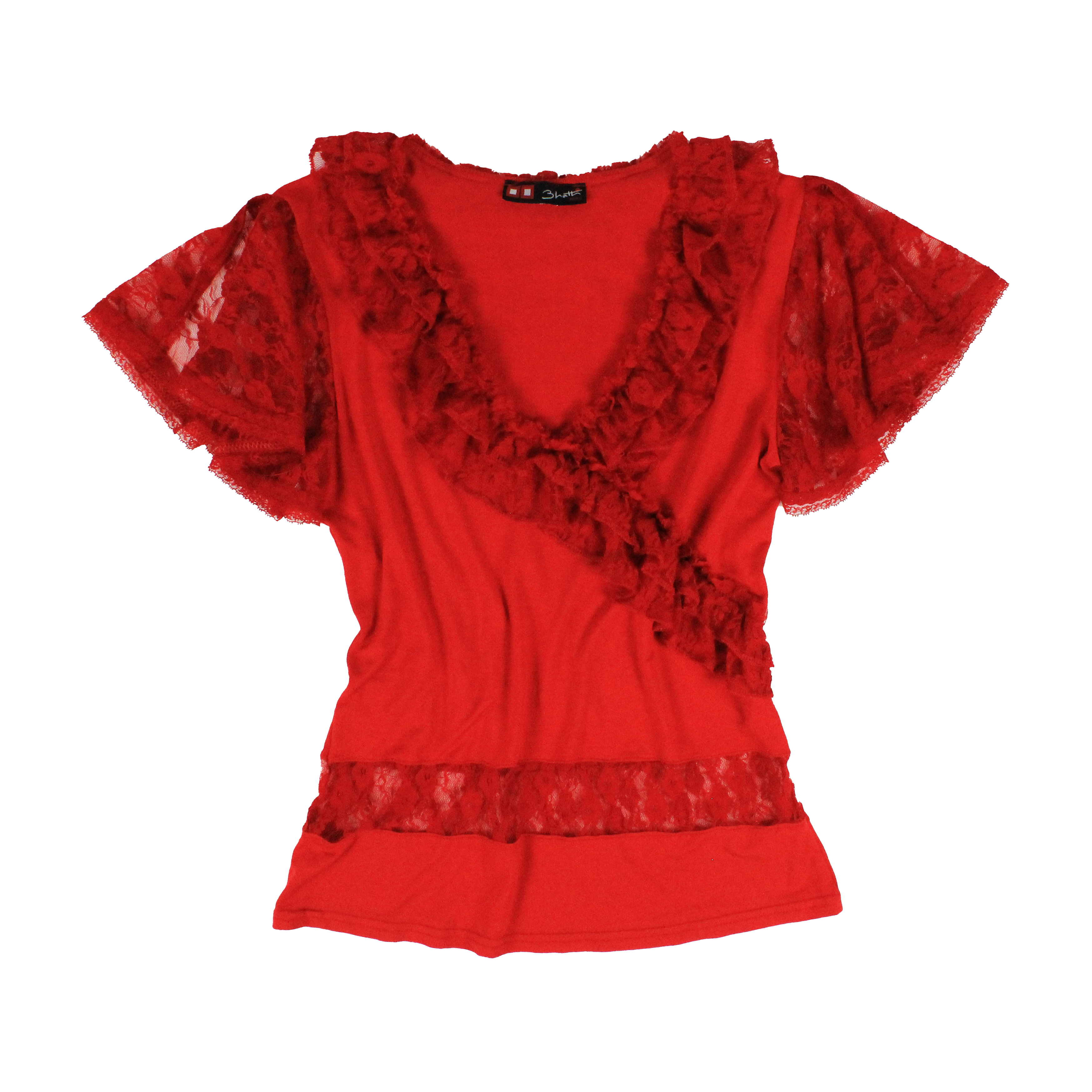 Y2K French Ruffle Top (S/M)