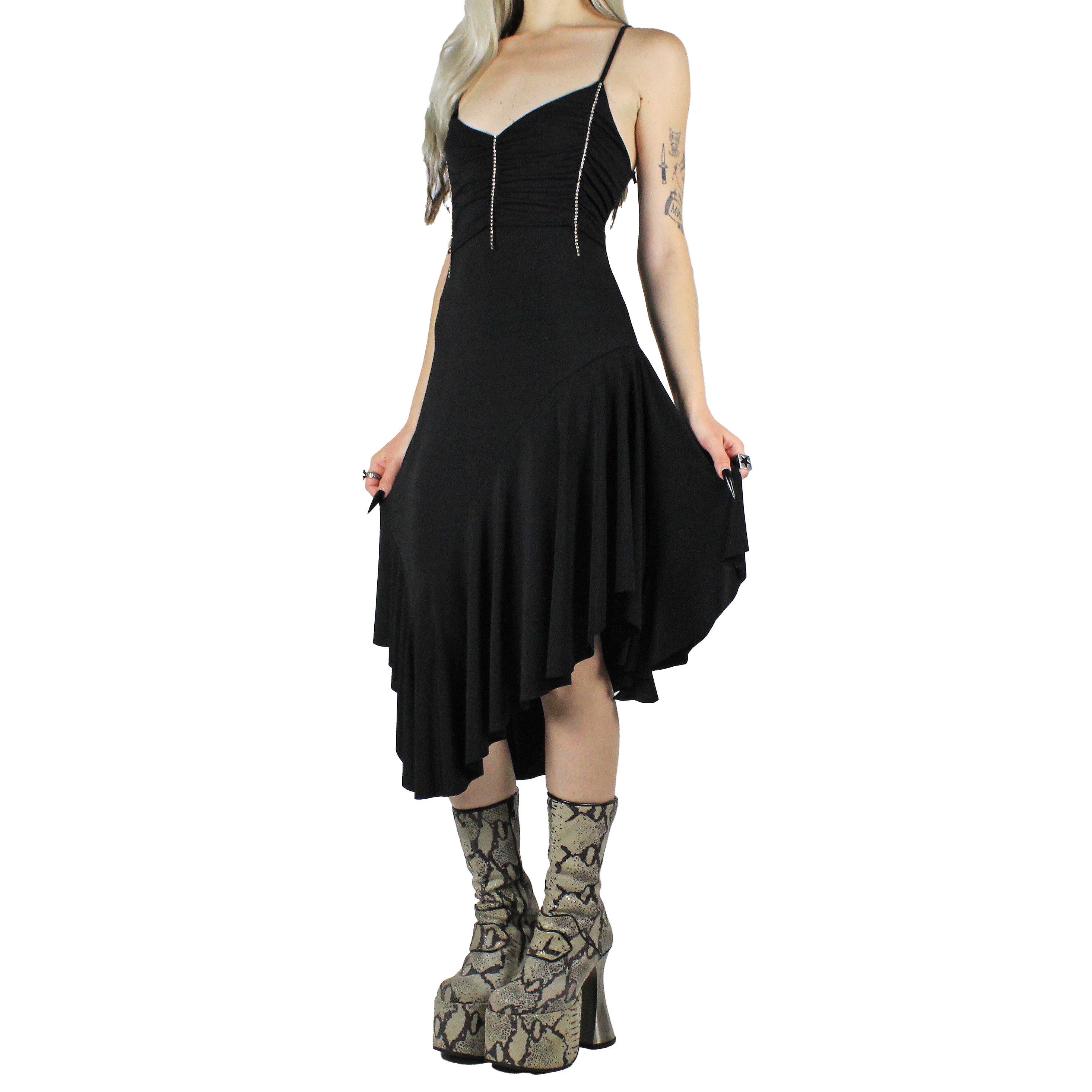 Euro Vintage Asymmetric Dress (S)