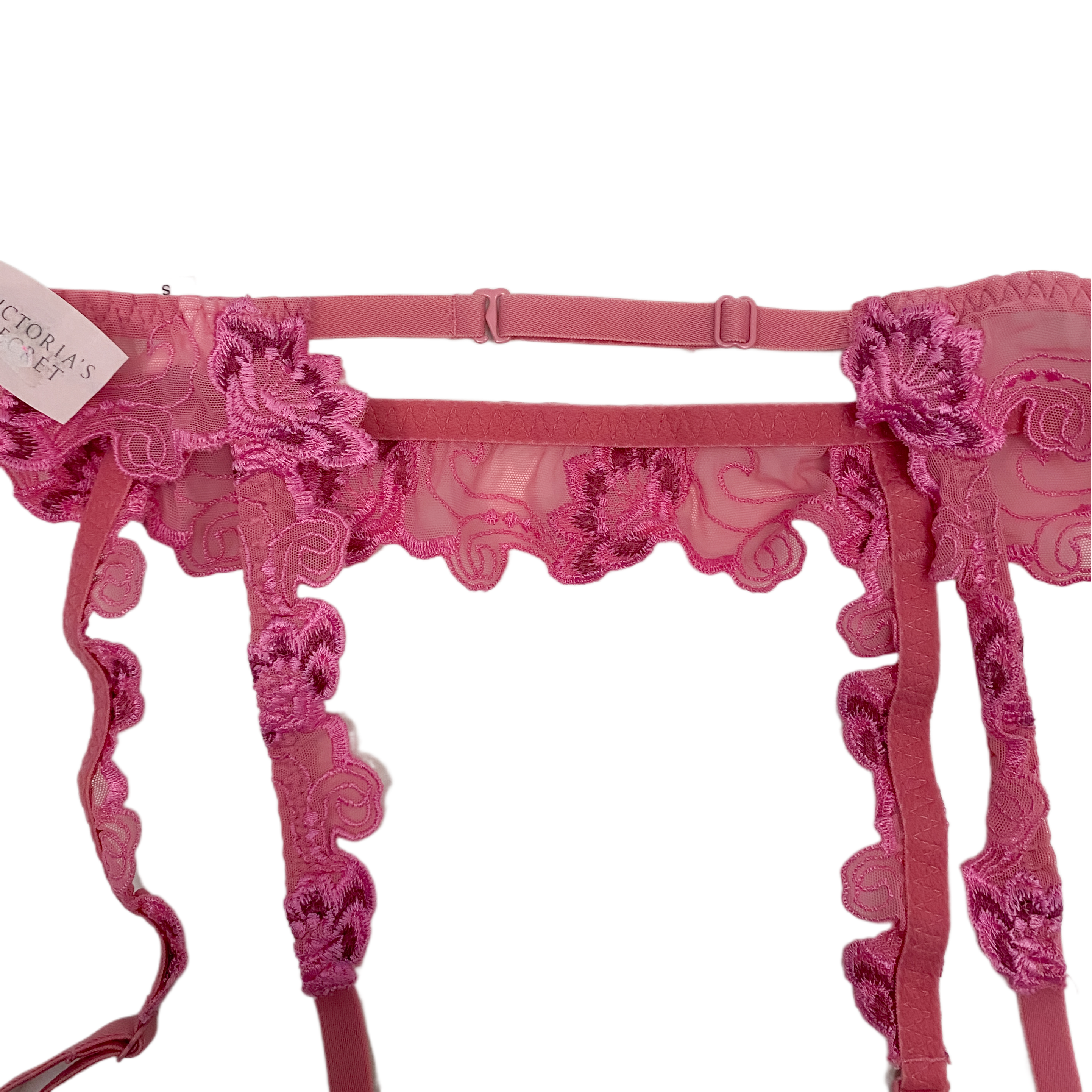 2000s Mauve Embroidered Garter Belt (S)