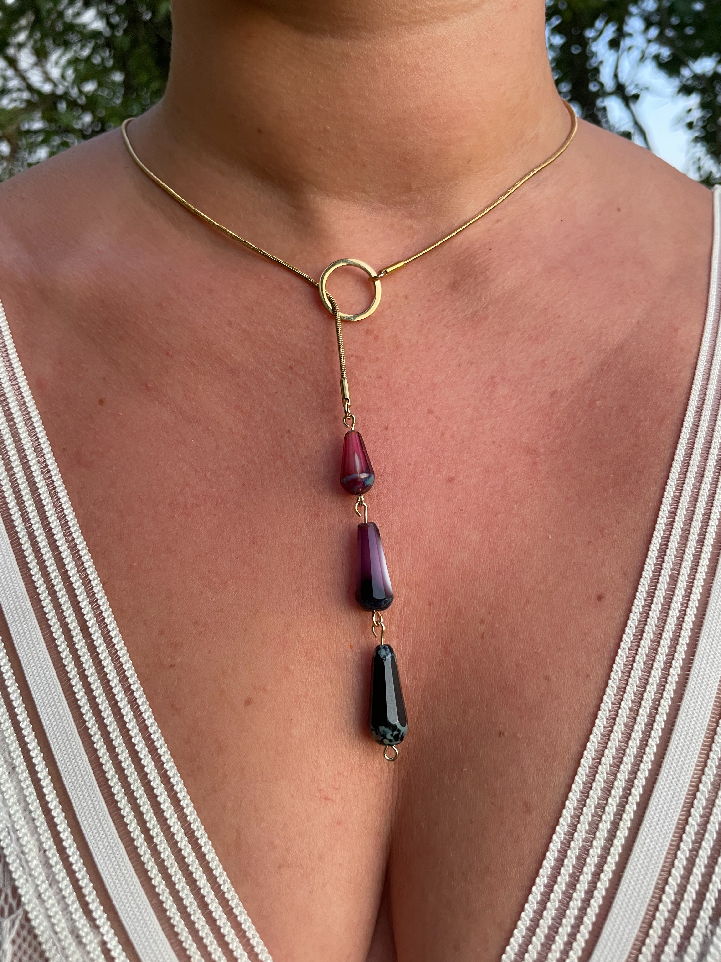 Glass Lantern Necklace