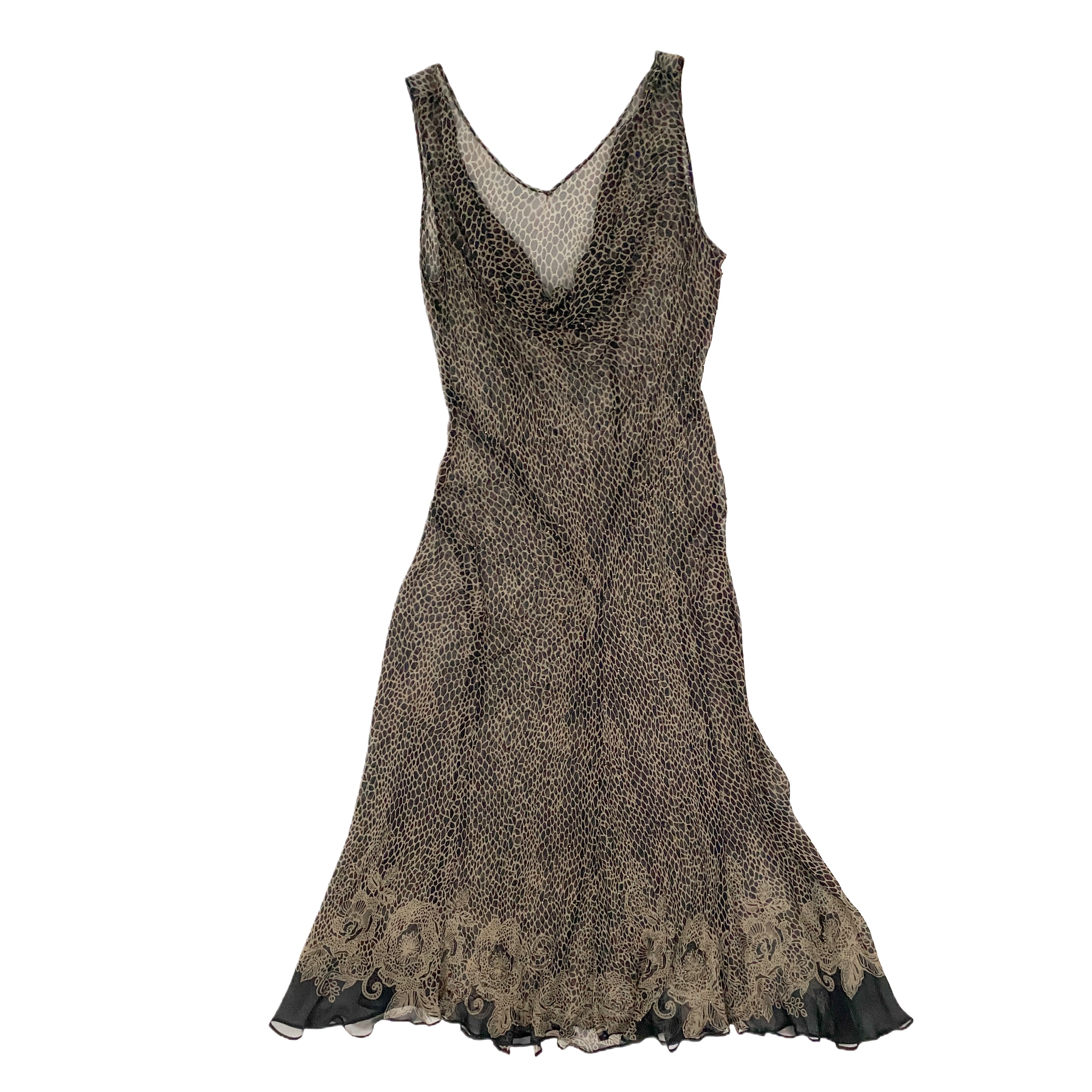 Sexy Sheer Chiffon Maxi Dress (M)