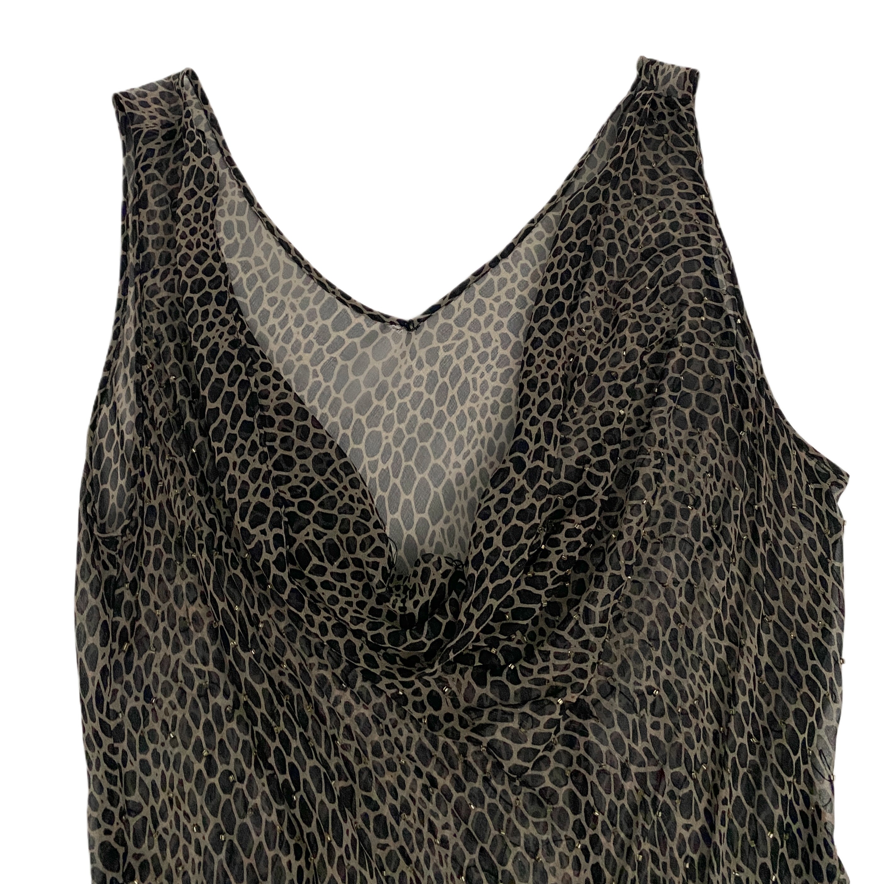 Sexy Sheer Chiffon Maxi Dress (M)