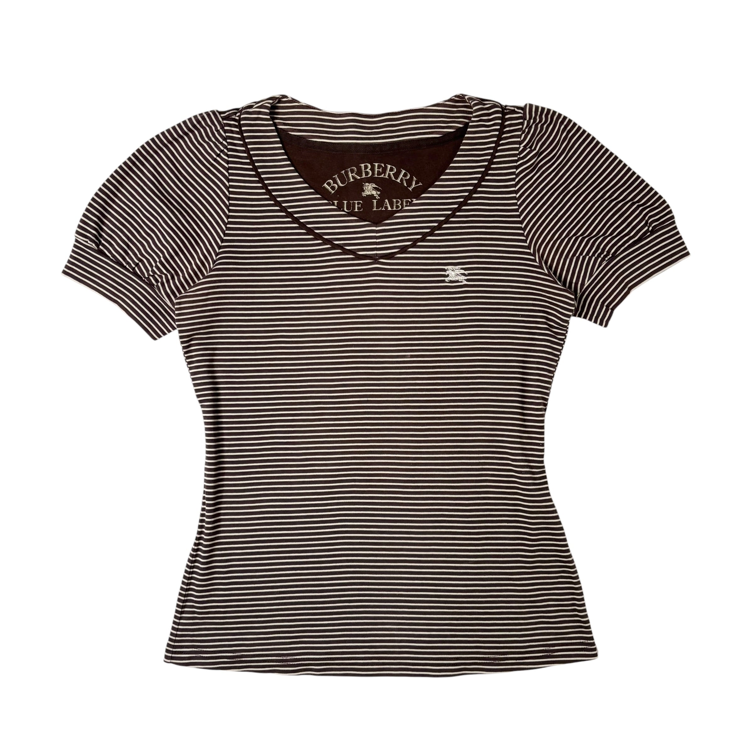 Burberry Blue Label Stripe Puff Sleeve Top (S) – Holy Thrift