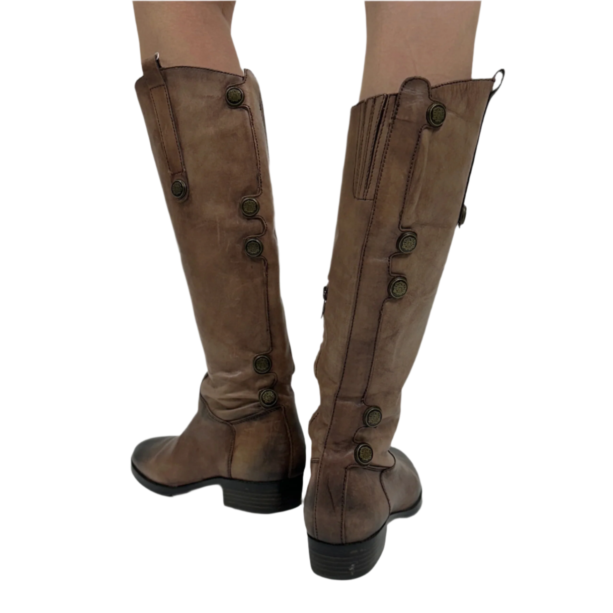 Vintage Ombré Leather Riding Boots (8)