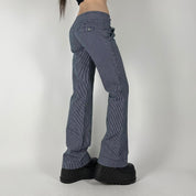 00s Guess Striped Flare Jeans (XS)