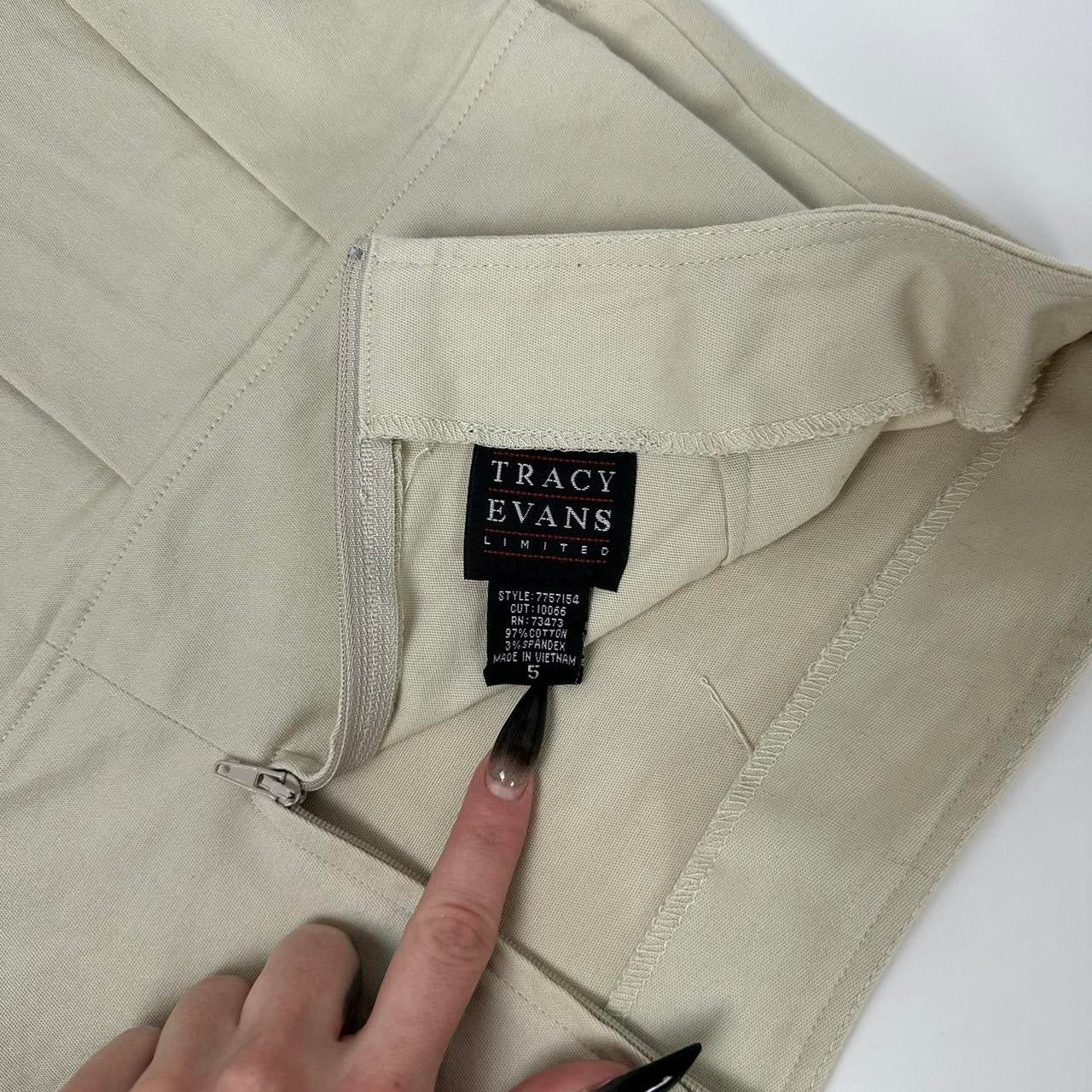 90s Cream Pleated Mini Skirt (S)