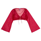 Celestial Mesh Bell Sleeve Crop (3X)