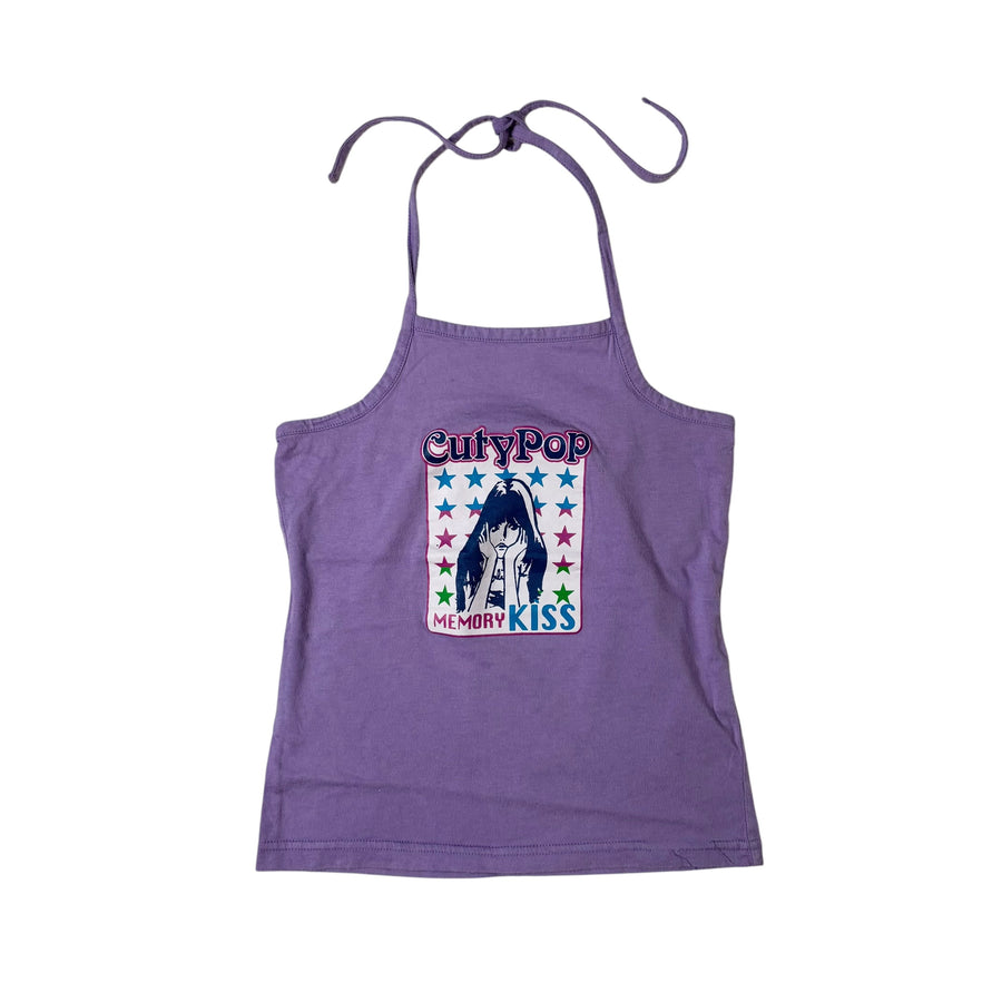 J-Fashion Portrait Graphic Halter Top (XS)