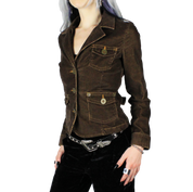 Y2K Fitted Corduroy Jacket (XS)