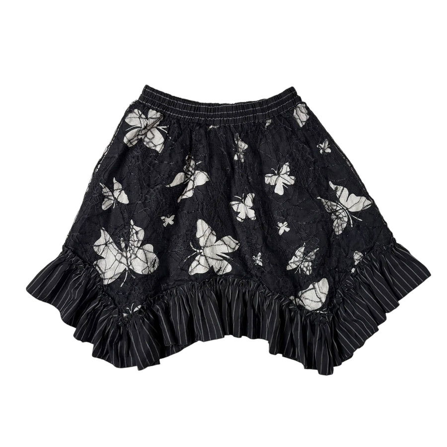 J-Fashion Gothic Ruffle Hem Skirt (XS-S)