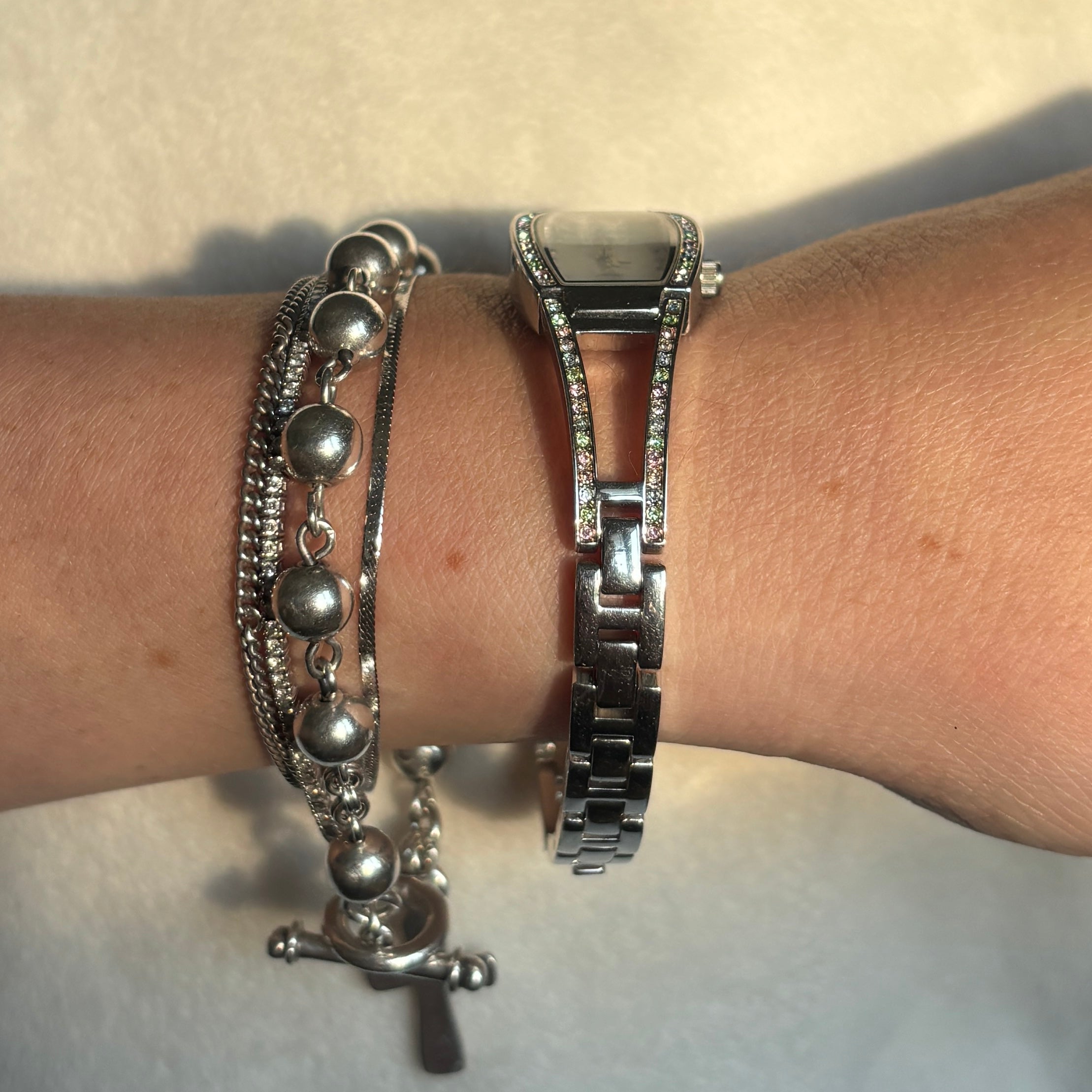 Y2K Pastel & Pearl Gem Watch