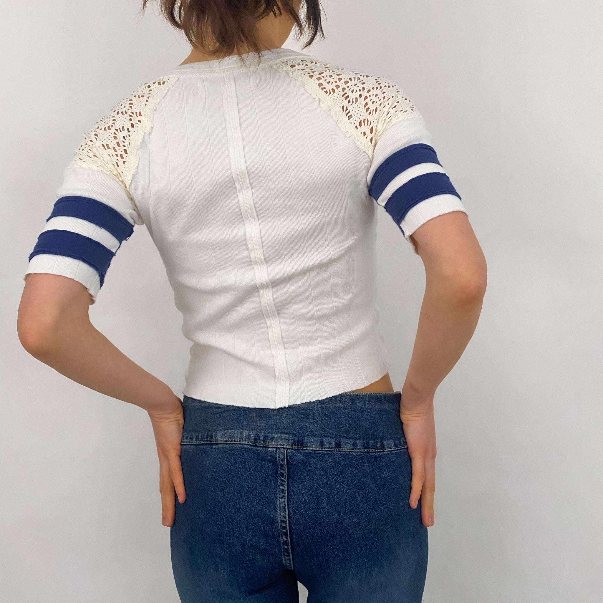 Crochet Zip Henley - XS