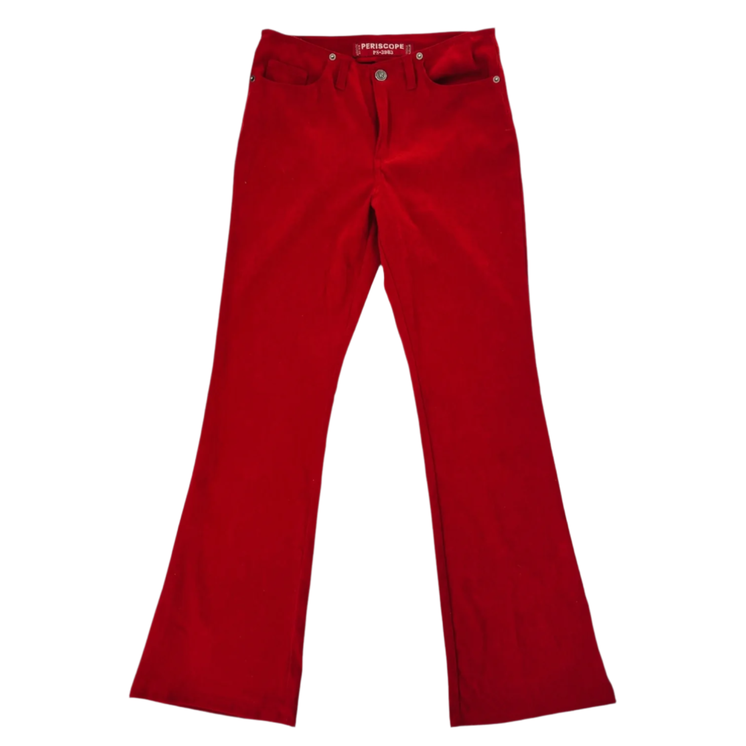 Cherry Red Velvety Flare Pants (S/M)