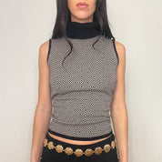Knit Turtleneck Academia Tank Top (S)