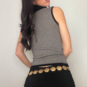 Knit Turtleneck Academia Tank Top (S)