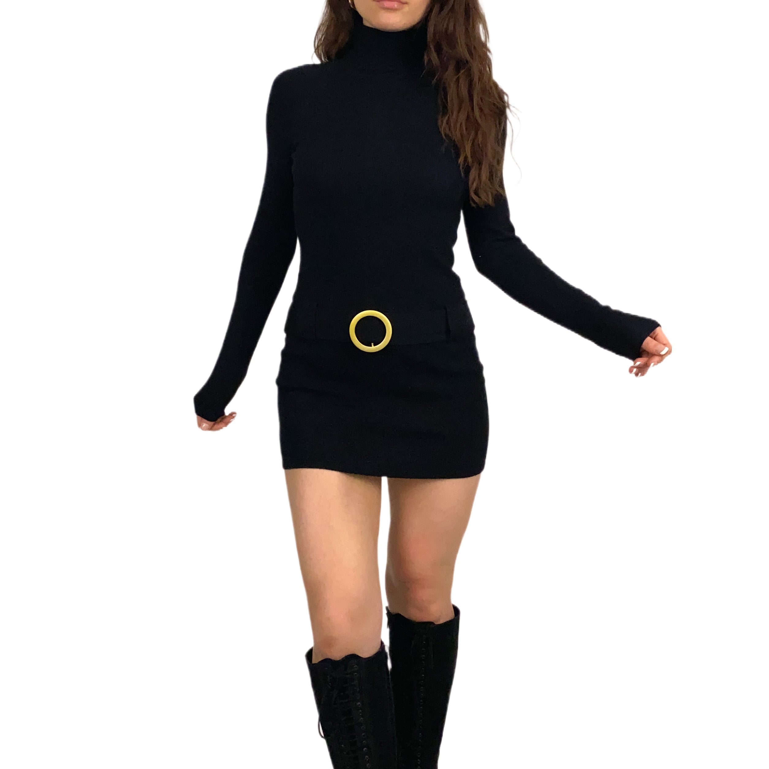Black Micro Mini Sweater Dress (XS) – Holy Thrift Black Micro Mini Sweater Dress (XS) – Holy Thrift