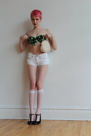 Retro Pin Up Polka Dot Bikini Top (S)