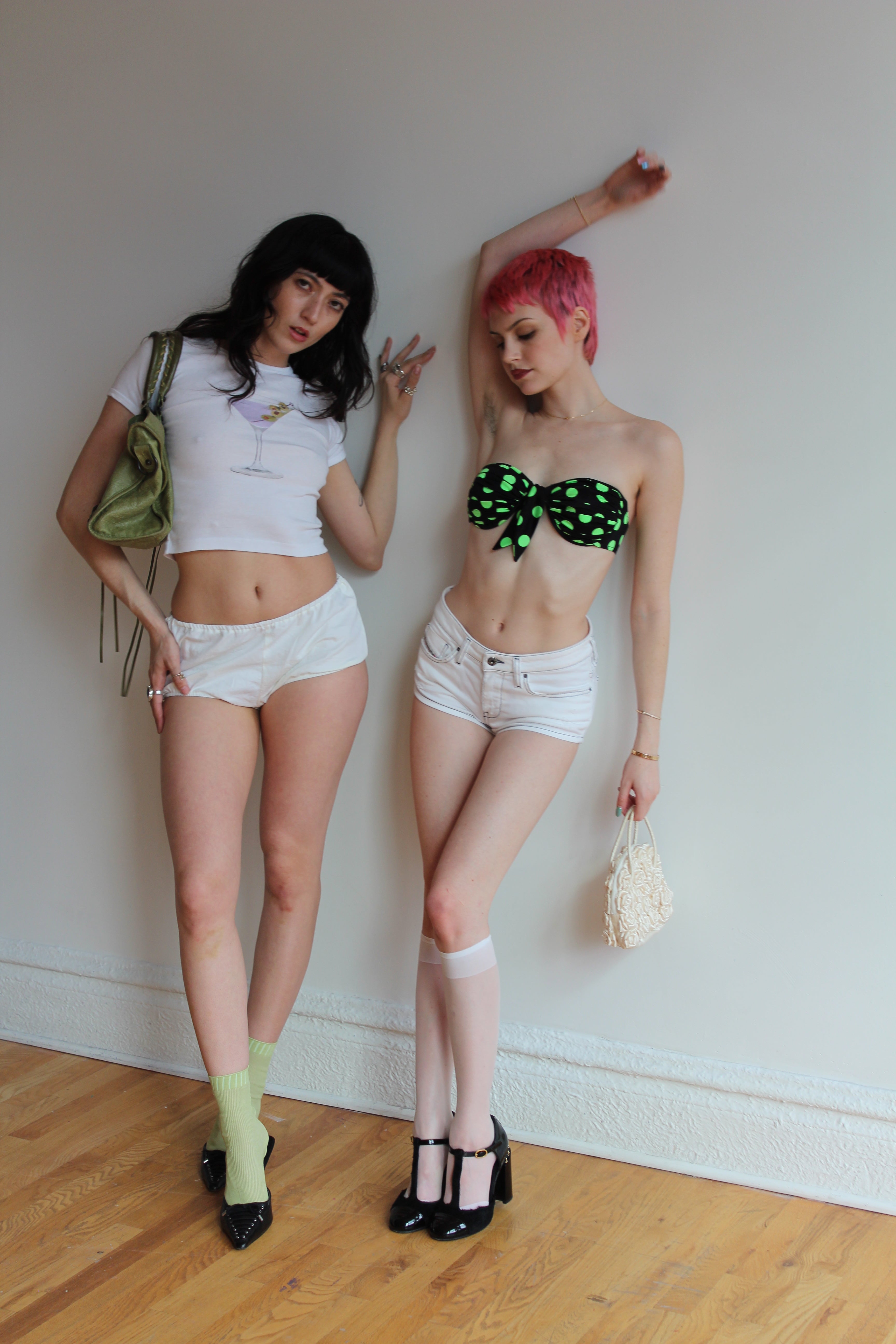 Retro Pin Up Polka Dot Bikini Top (S)