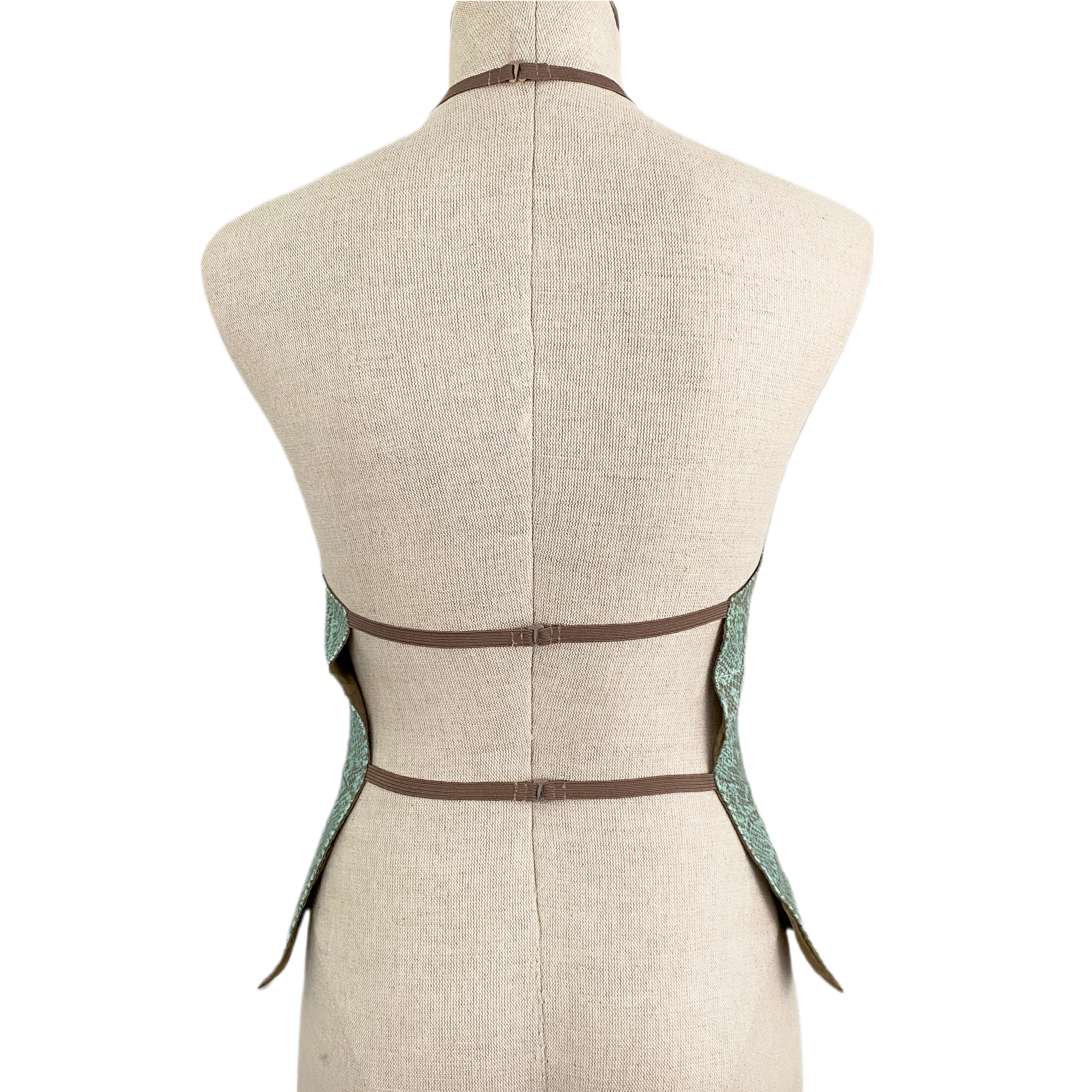 Y2K Icy Snakeskin Backless Halter (S)