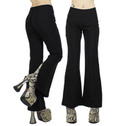 Y2K Slit Black Flares (S)