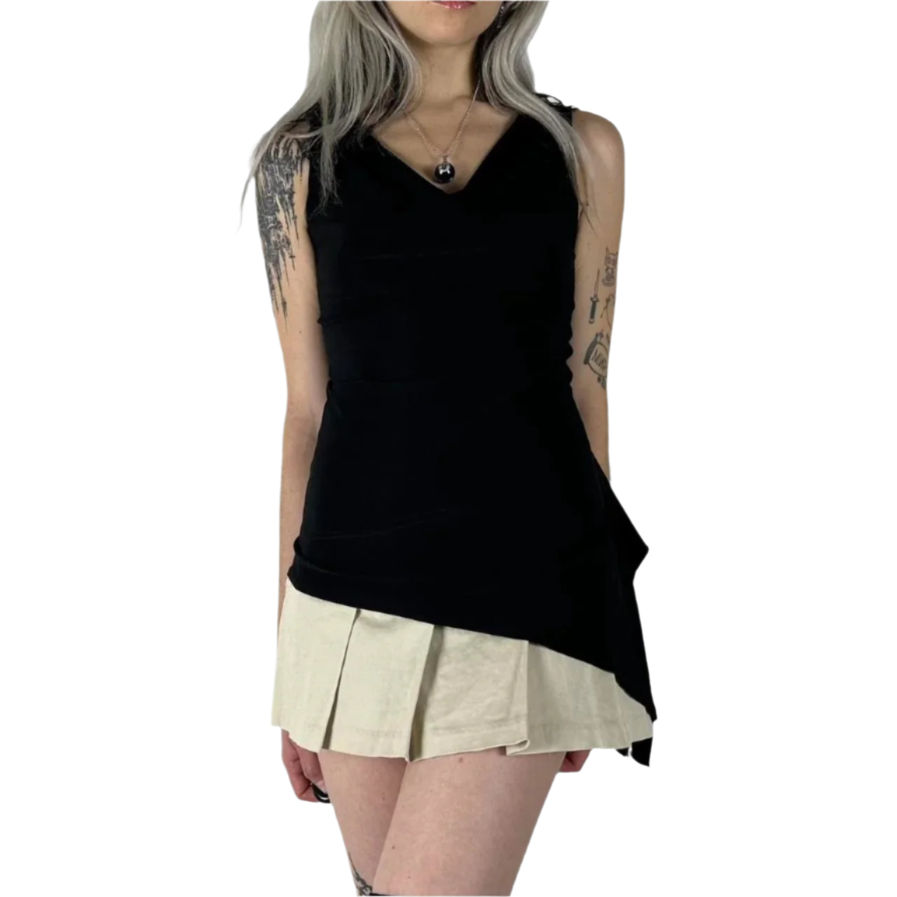 Y2K Cowl Neck Top (M)