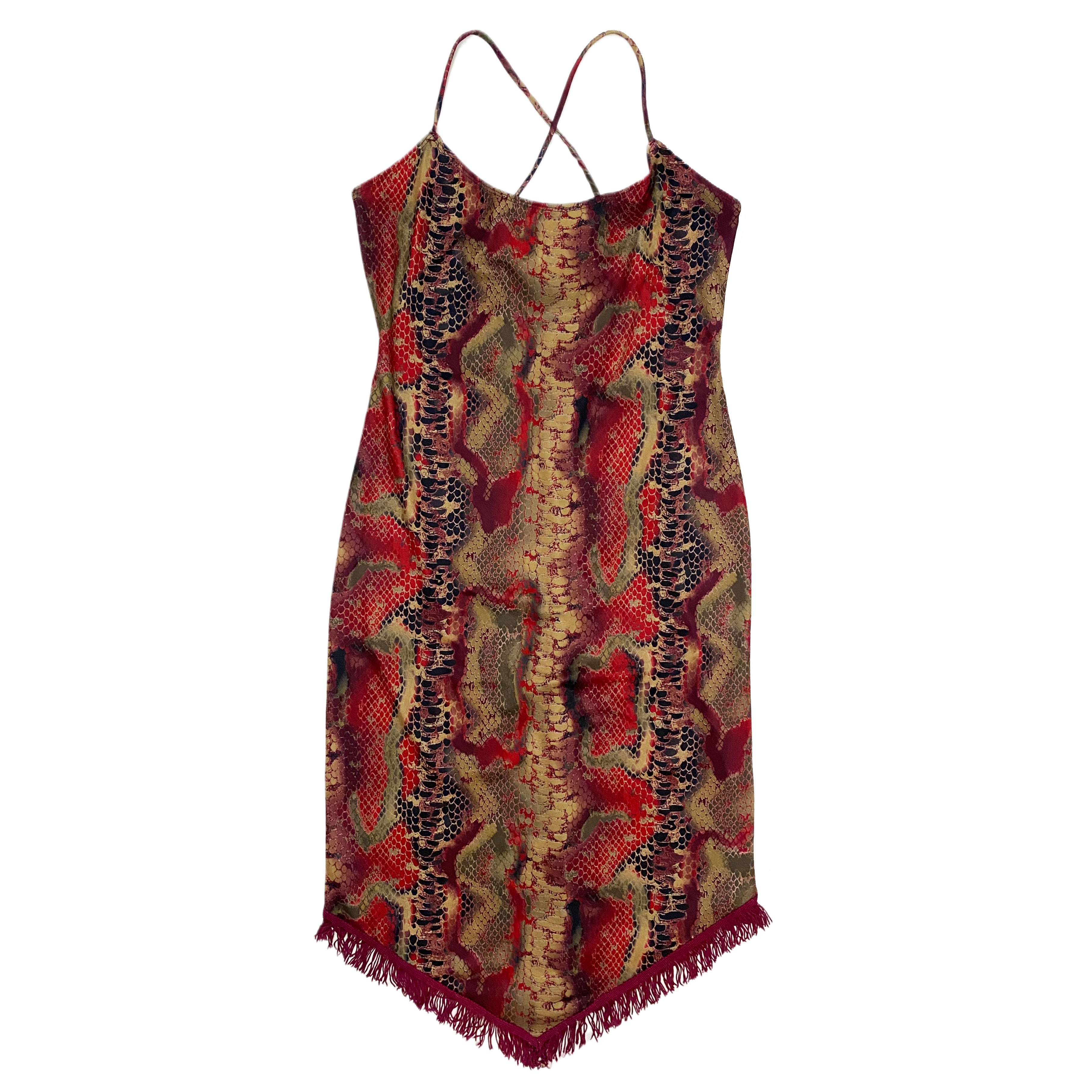 red snakeskin dress Y2K Slinky Snakeskin Dress (L) – Holy Thrift