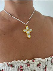Pearl Cross Necklace