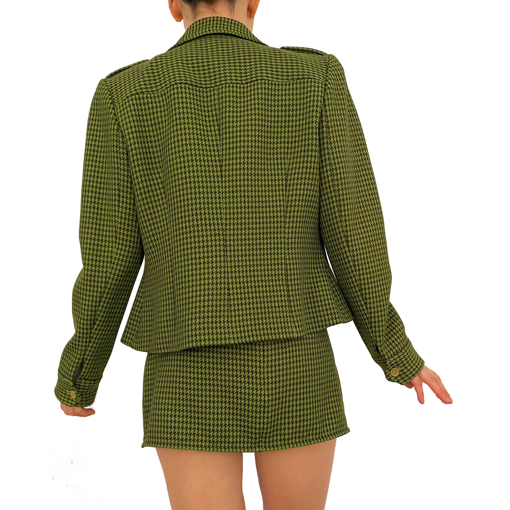 Green Plaid Suit Set (M)