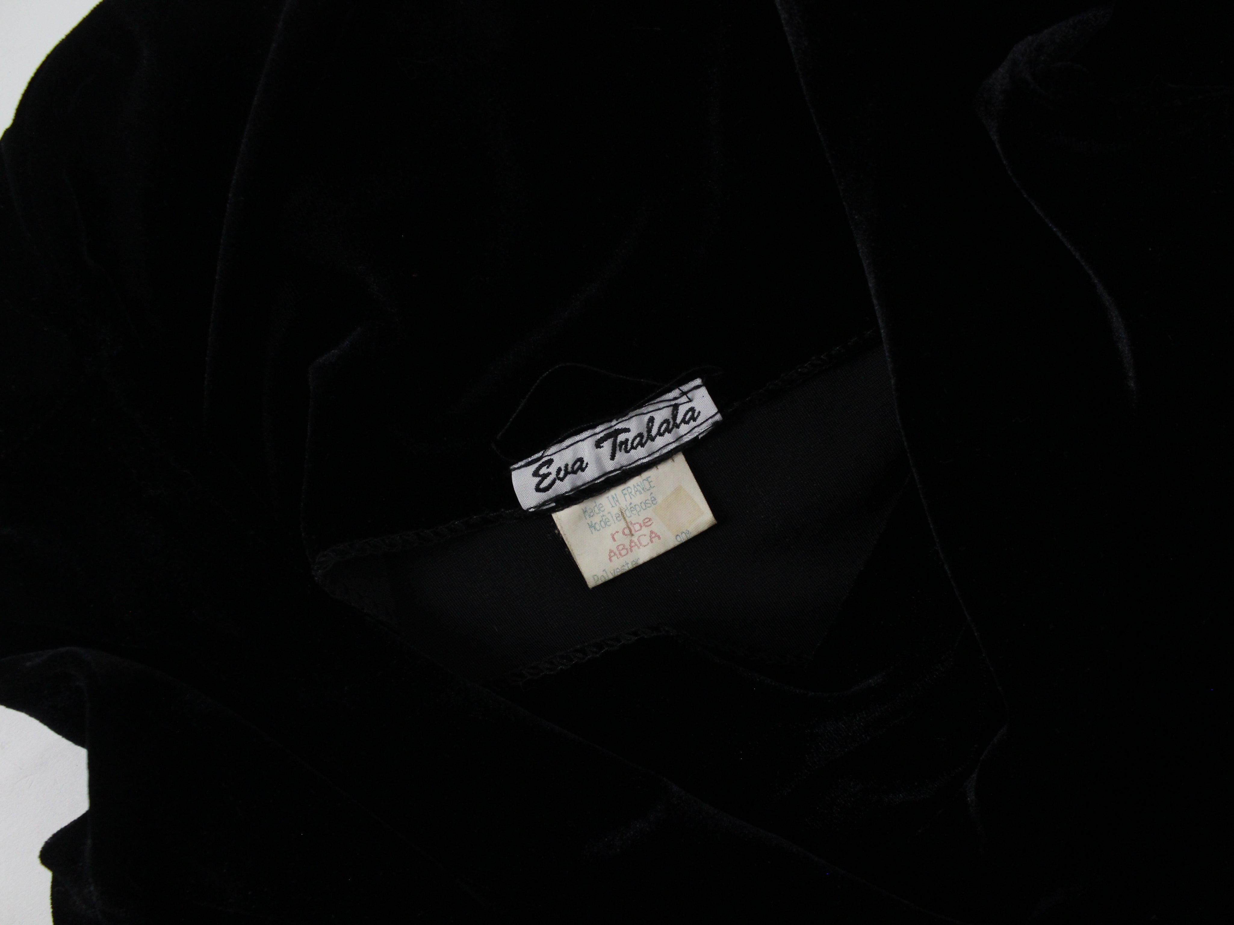 90s French Velvet Dress (XS/S)