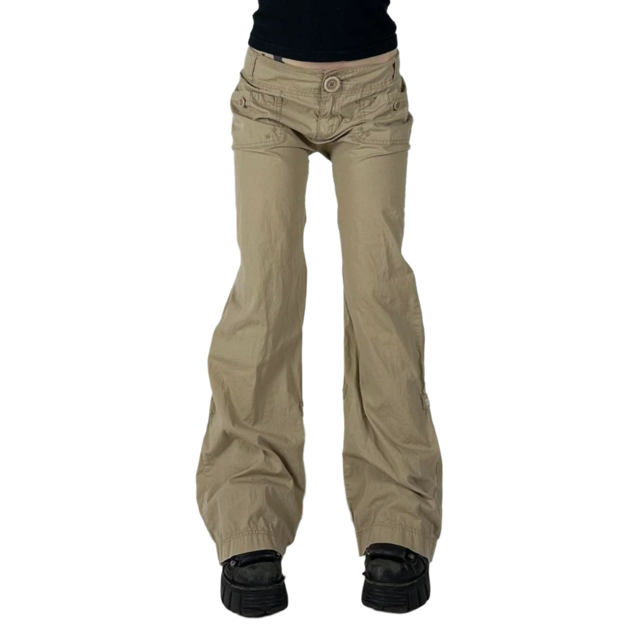 00s Khaki Flare Pants (M)