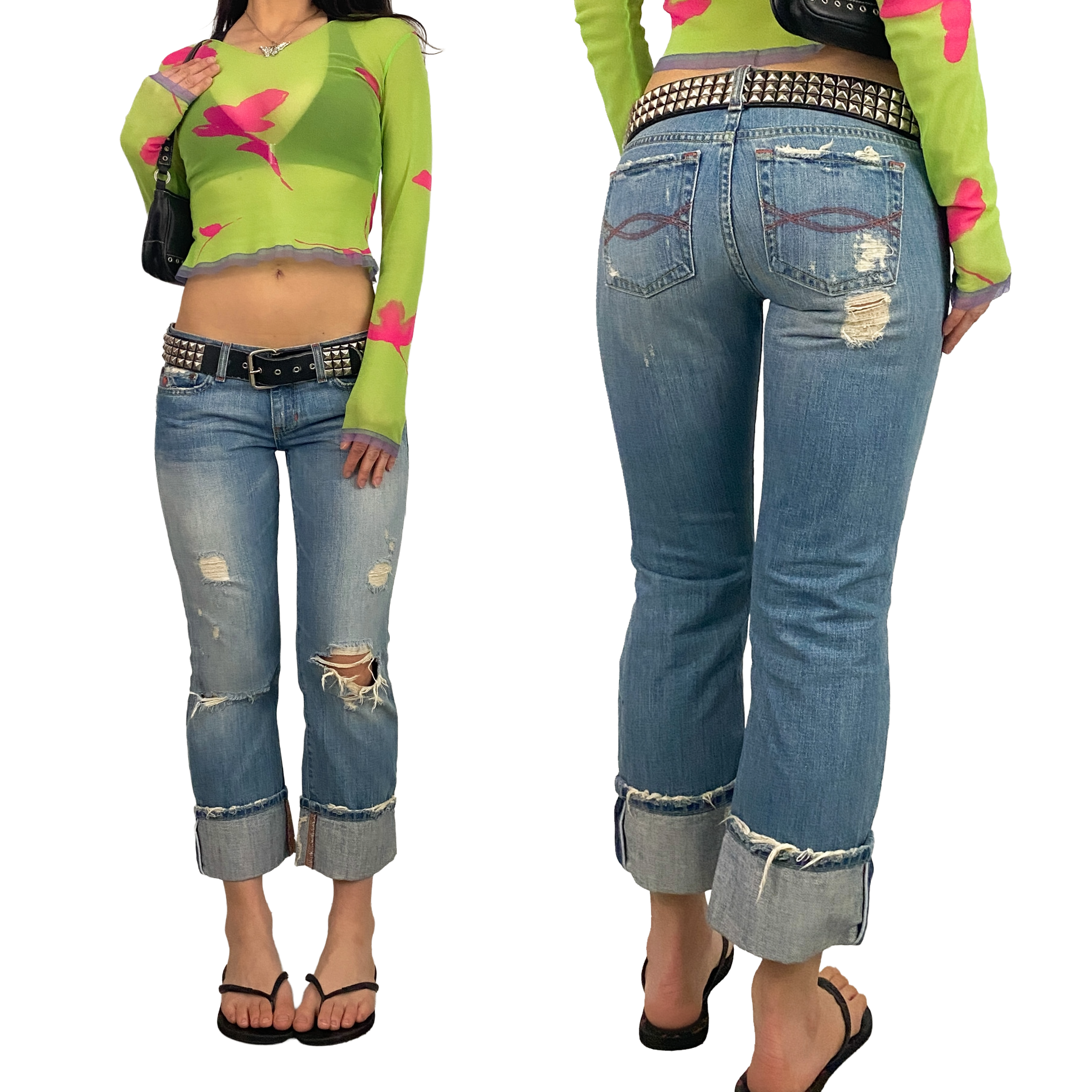 2000s Abercrombie & Fitch Denim Low Rise Capris (XS) – Holy Thrift