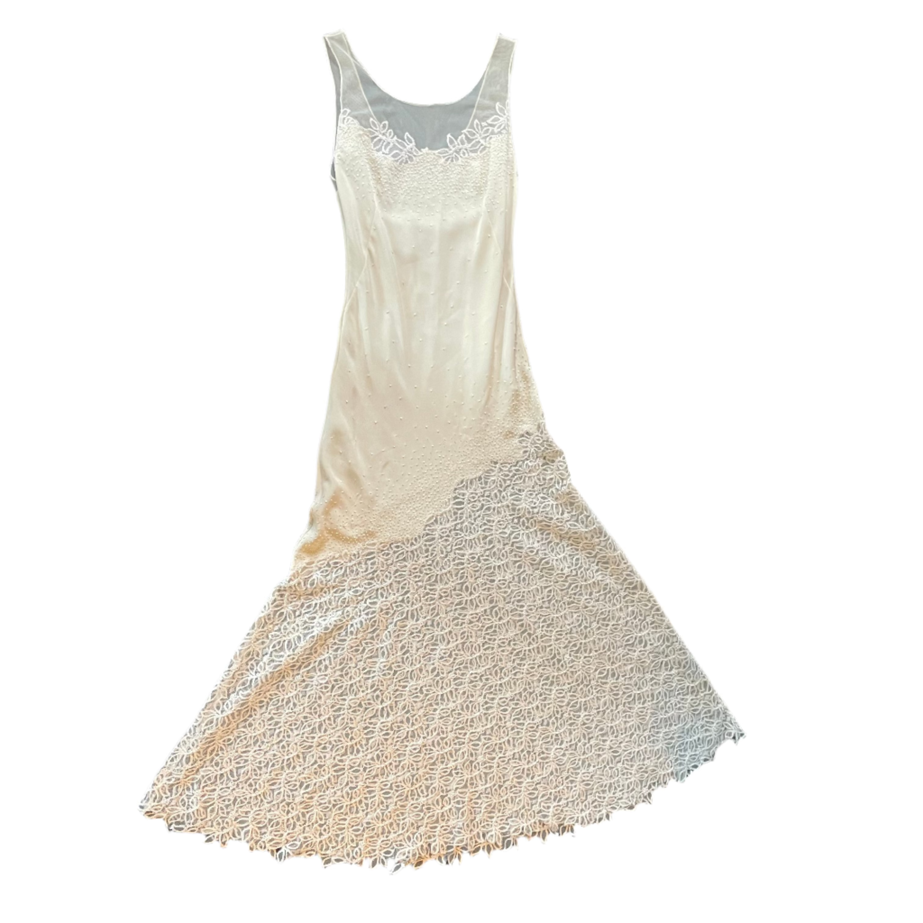 Cache White Beaded Dress