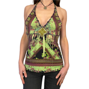 Embellished Backless Halter (XS)