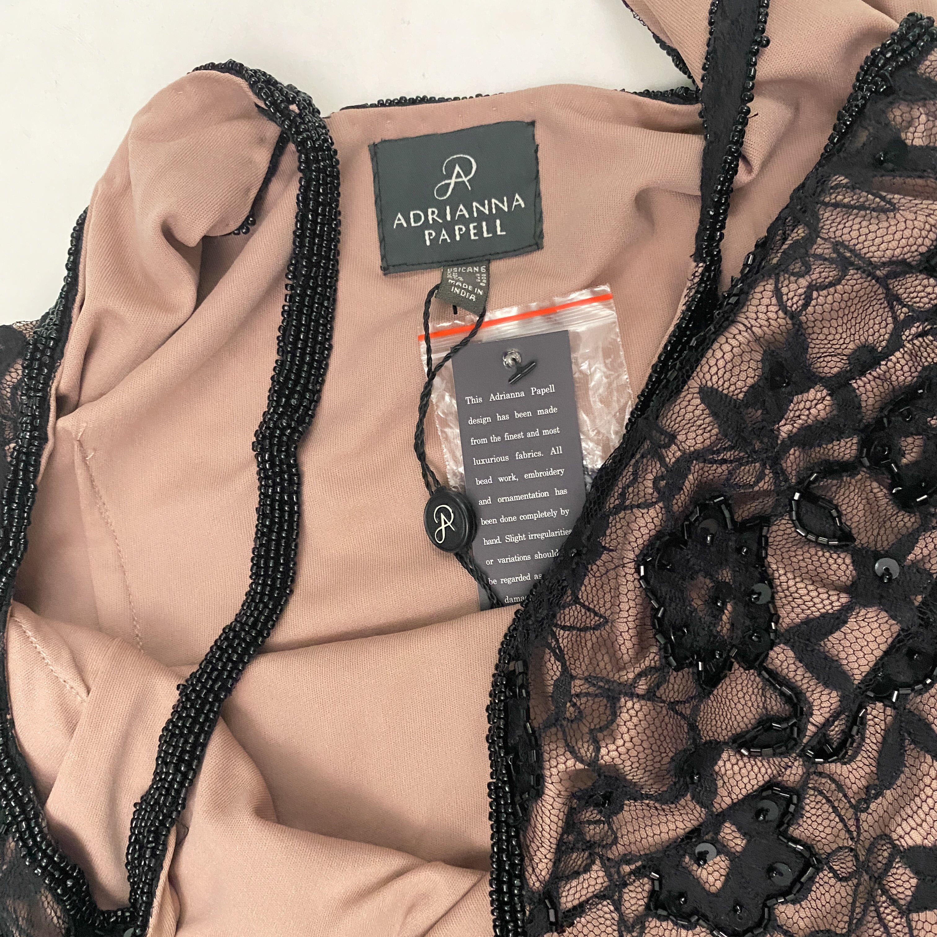 Beaded Lace Mini Dress (M)