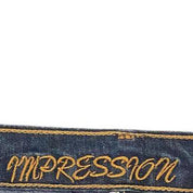 Rhinestone Flared Denim Maxi Skirt (XL)