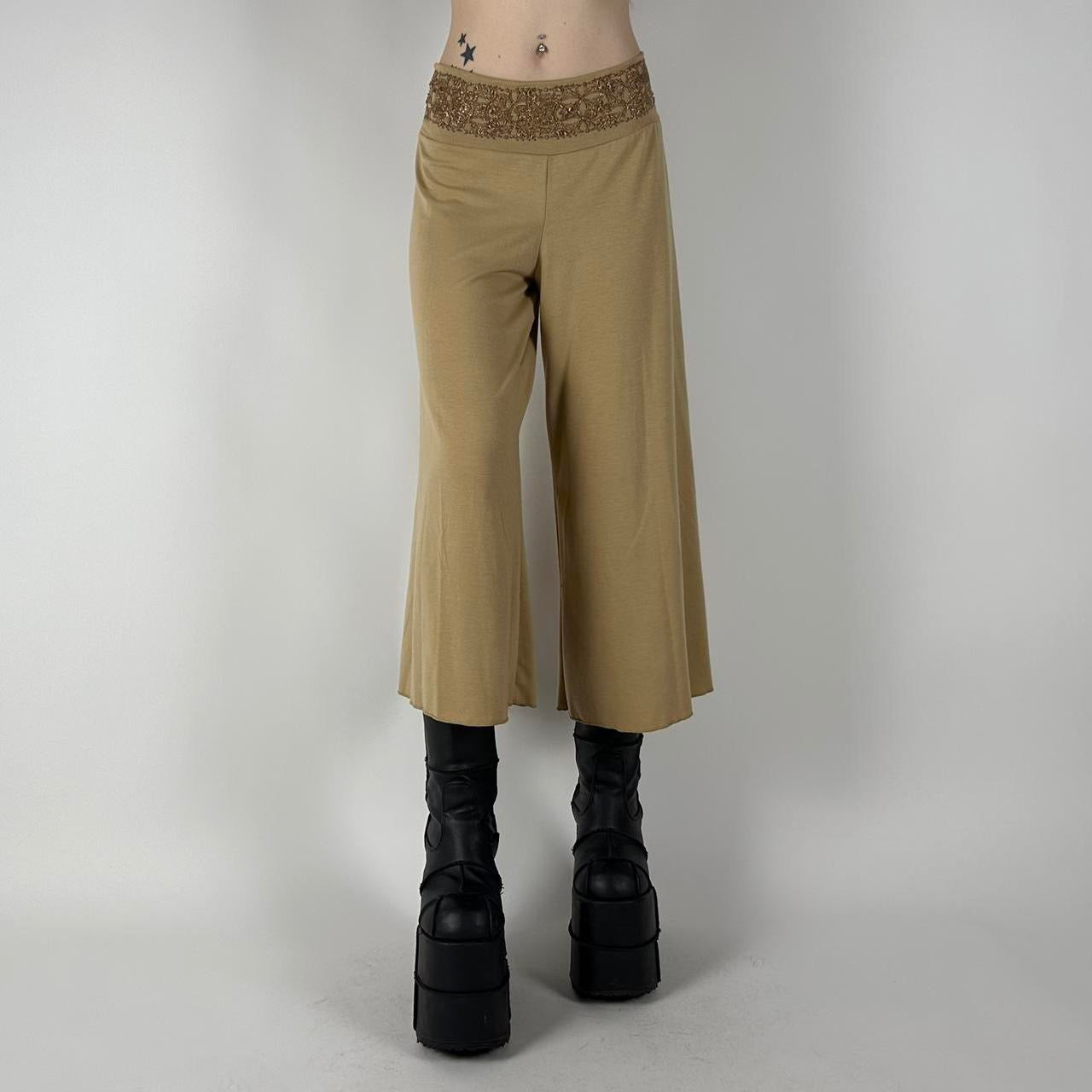 00s Tan Gaucho Pants (M)