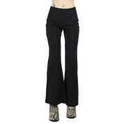 Y2K Slit Black Flares (S)