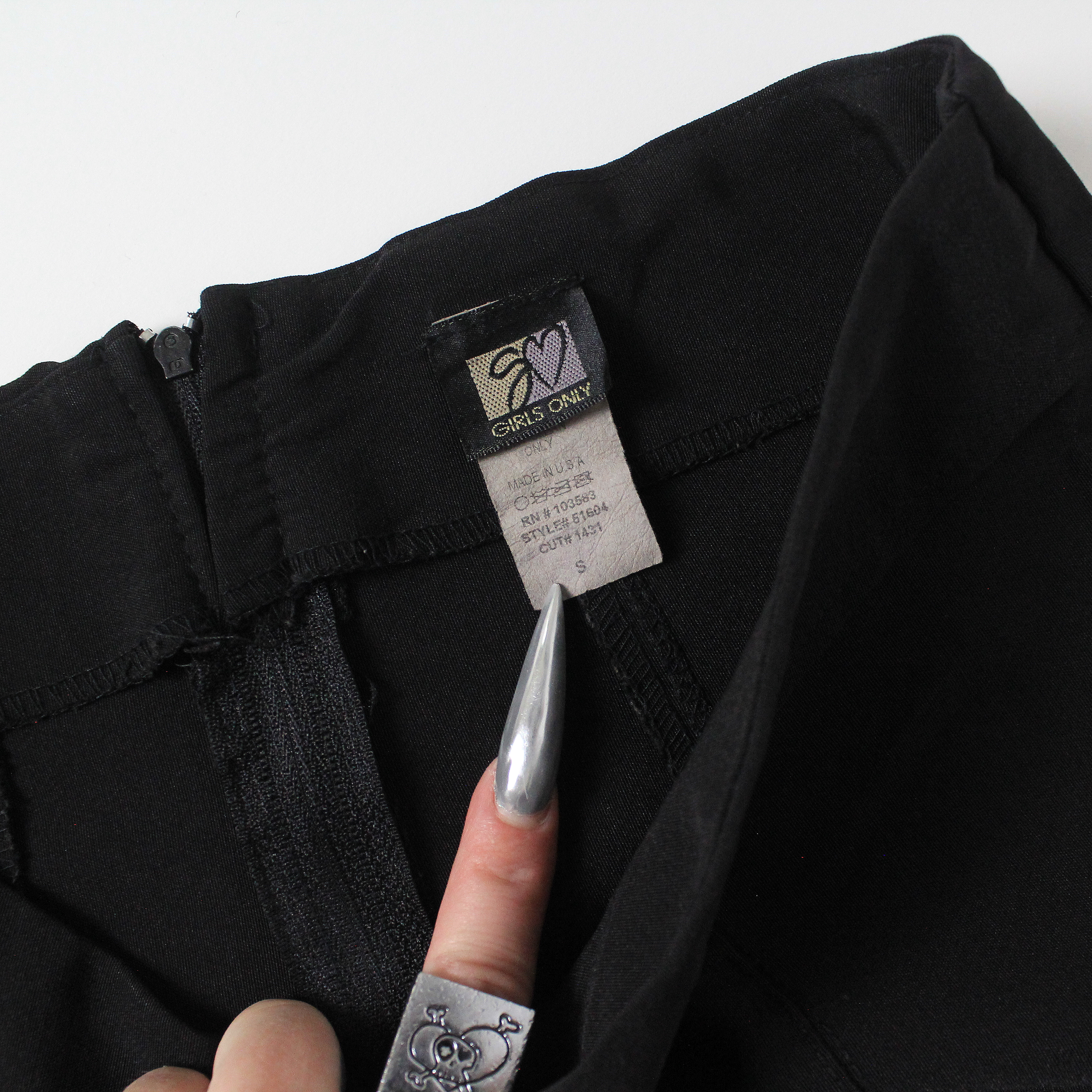 Y2K Slit Black Flares (S)