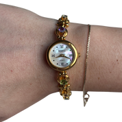 Genuine Gemstone Gold Watch