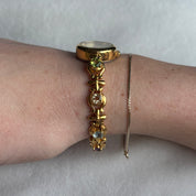 Genuine Gemstone Gold Watch