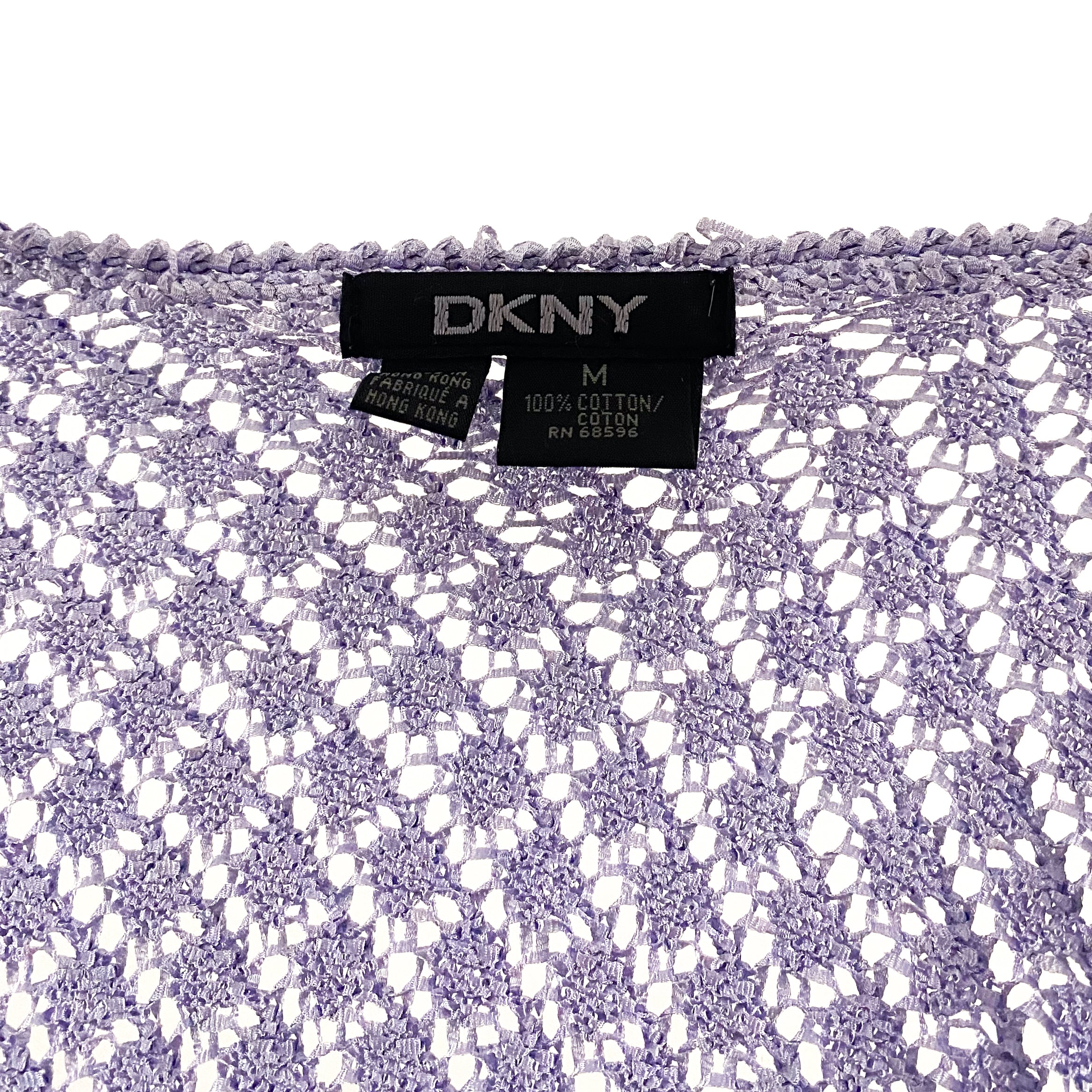 DKNY Lavender Crochet Cardi (M)
